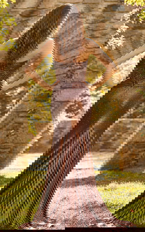 back of corset bodice beaded pronze dress 48971